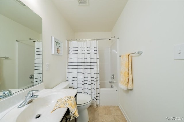 5311 Benmable Ct, Glen Allen, VA 23059 - full bathroom featuring shower / tub combo, vanity, and tile patterned floors