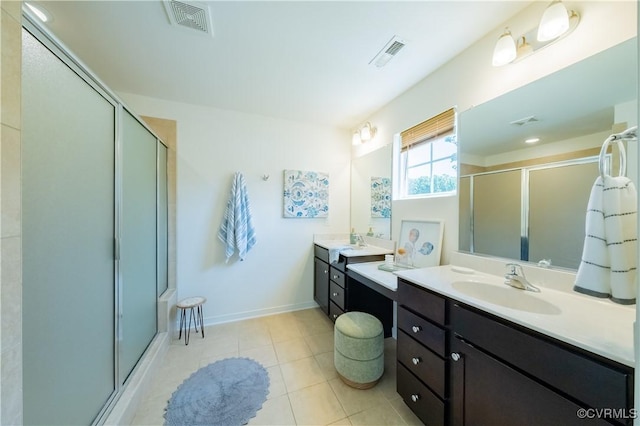 5311 Benmable Ct, Glen Allen, VA 23059 - full bathroom featuring a shower stall, vanity, and tile patterned floors