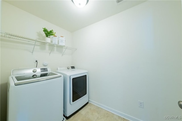 5311 Benmable Ct, Glen Allen, VA 23059 - laundry area with independent washer and dryer and baseboards