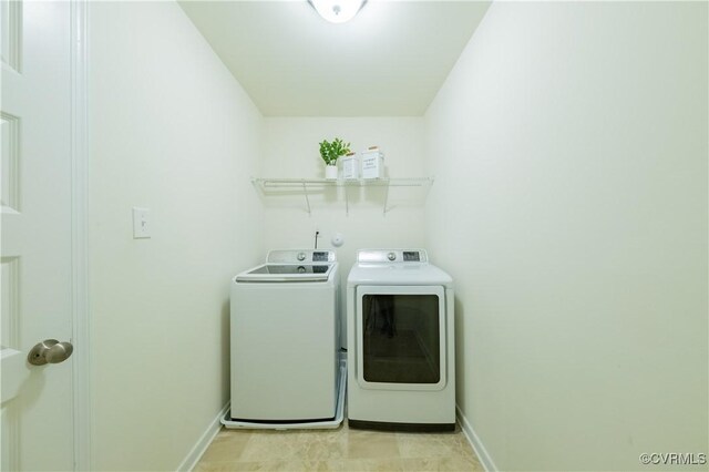 5311 Benmable Ct, Glen Allen, VA 23059 - washroom featuring washer and clothes dryer and baseboards