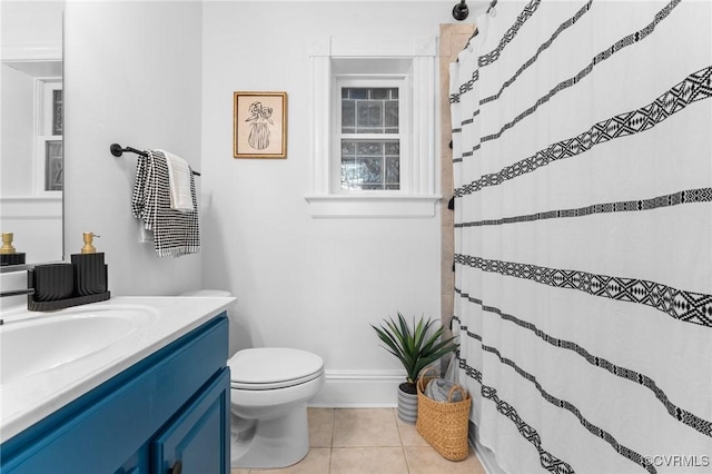 603 N Allen Ave Unit U1B, Richmond, VA 23220 - bathroom with vanity, tile patterned floors, and curtained shower