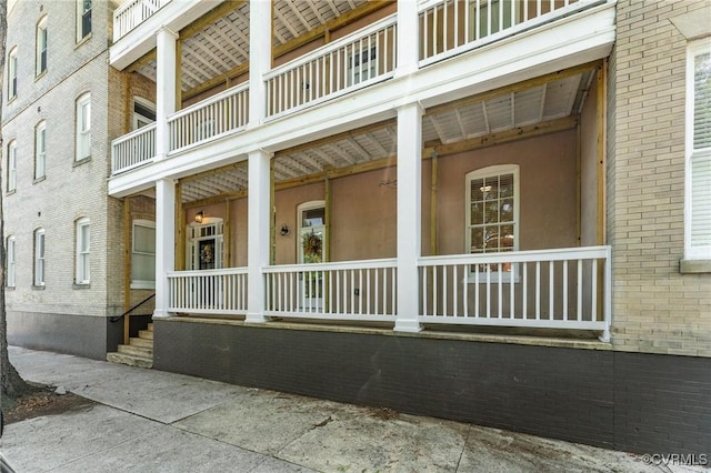 603 N Allen Ave Unit U1B, Richmond, VA 23220 - view of home's exterior with covered porch and brick siding