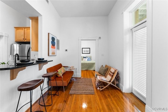 603 N Allen Ave Unit U1B, Richmond, VA 23220 - living area featuring light wood-type flooring and plenty of natural light