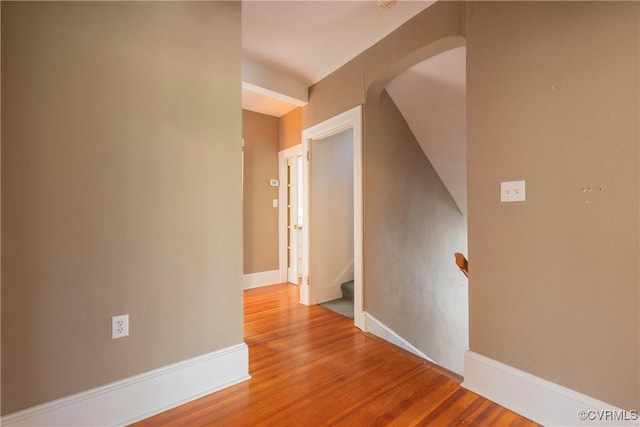 1602 Brandon Ave, Petersburg, VA 23805 - hall with wood finished floors, arched walkways, and stairway