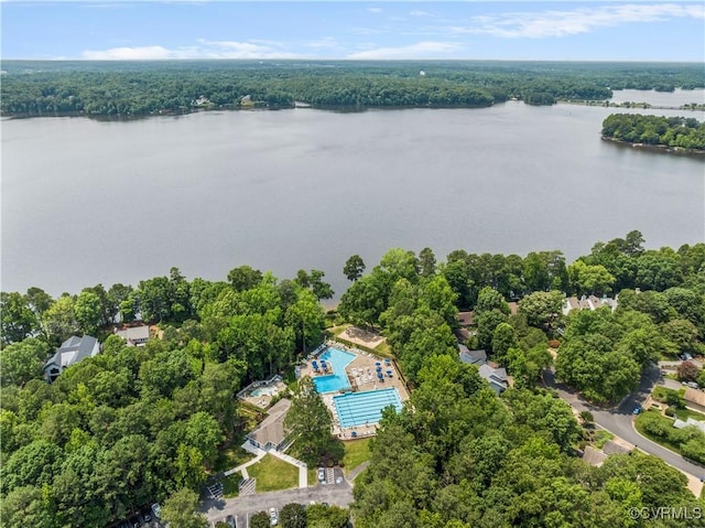 4458 Old Fox Trl, Chesterfield, VA 23112 - drone / aerial view of a pool and a nearby body of water