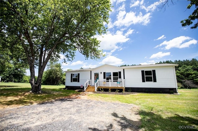 12 Sunset Ln, Rice, VA 23966 - manufactured / mobile home with a front yard and crawl space