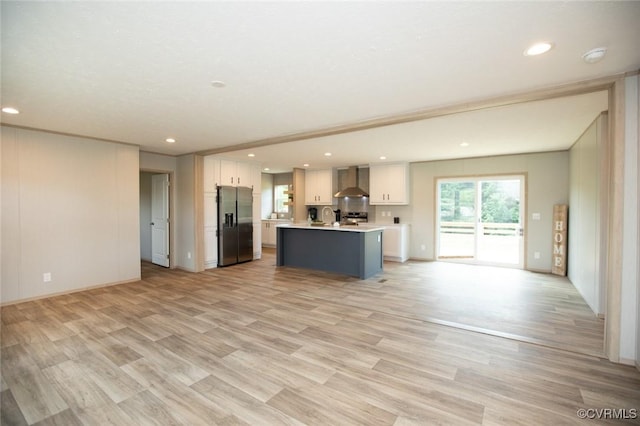 12 Sunset Ln, Rice, VA 23966 - unfurnished living room with light wood-style floors and recessed lighting