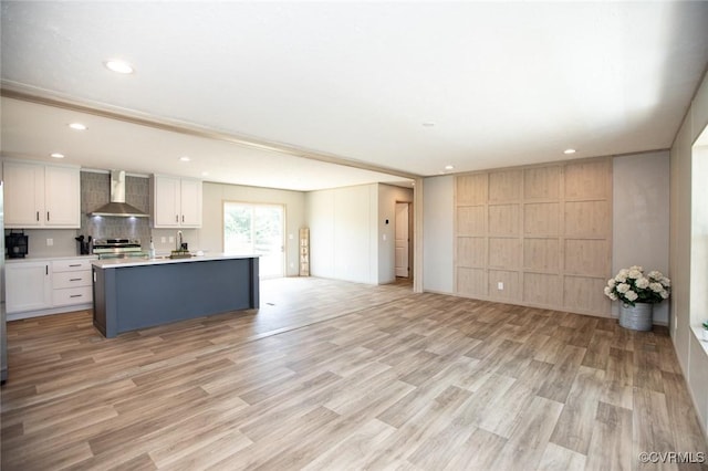 12 Sunset Ln, Rice, VA 23966 - unfurnished living room featuring light wood finished floors and recessed lighting
