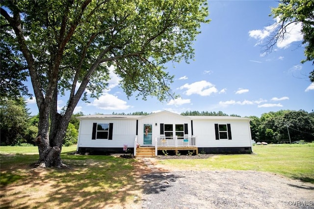 12 Sunset Ln, Rice, VA 23966 - manufactured / mobile home with a front lawn and crawl space