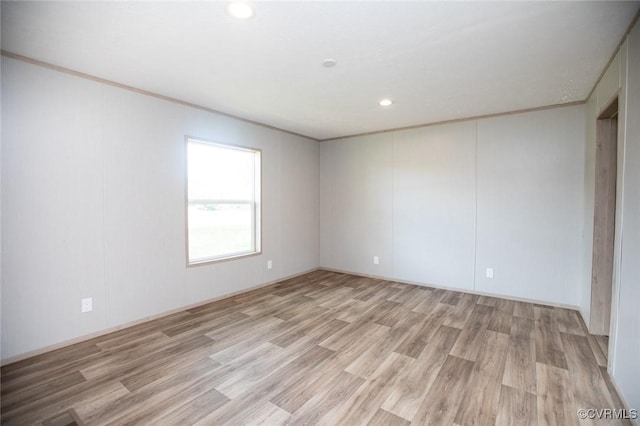 12 Sunset Ln, Rice, VA 23966 - empty room with light wood-style floors, crown molding, and recessed lighting