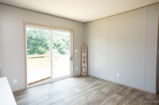 12 Sunset Ln, Rice, VA 23966 - unfurnished room featuring light wood finished floors and ornamental molding