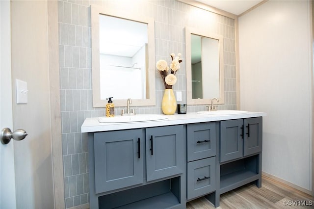12 Sunset Ln, Rice, VA 23966 - bathroom with double vanity and wood finished floors