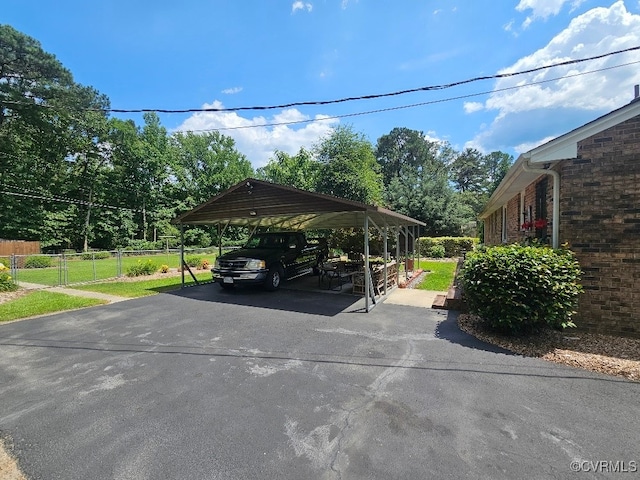 5403 Chesdin Rd, North Dinwiddie, VA 23803 - view of parking / parking lot with a detached carport and driveway
