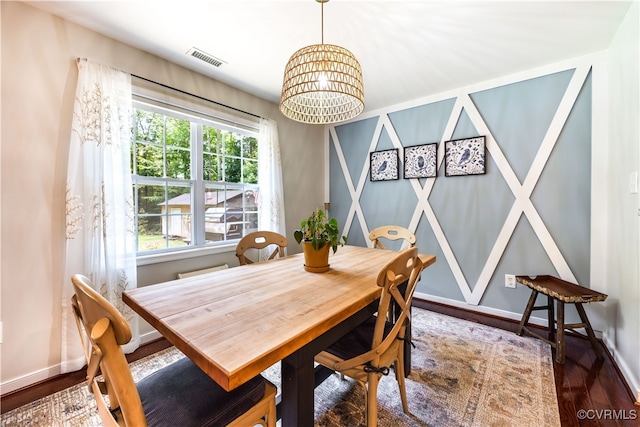 4672 Bell Rd, Powhatan, VA 23139 - dining room featuring a chandelier and wood finished floors