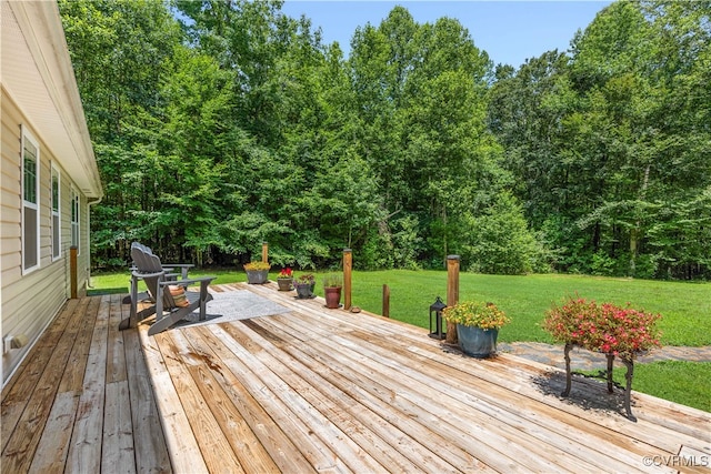 4672 Bell Rd, Powhatan, VA 23139 - wooden terrace featuring a yard