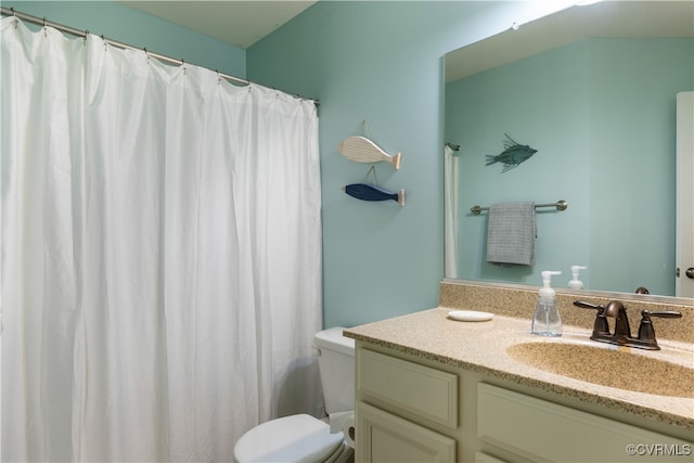 4672 Bell Rd, Powhatan, VA 23139 - bathroom featuring vanity and a shower with shower curtain