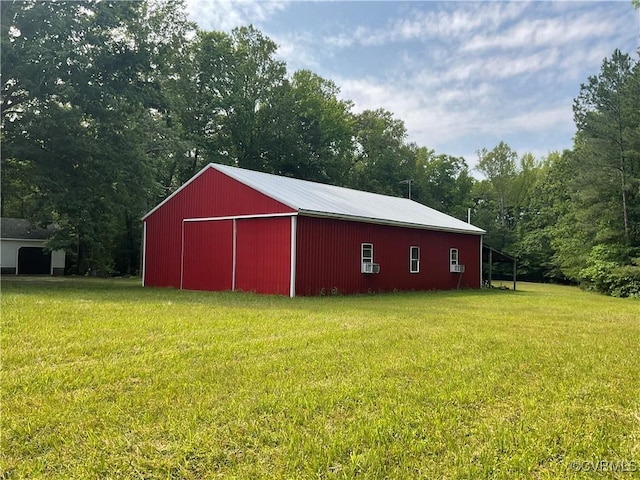 2458 Happy Hill Ln, Mechanicsville, VA 23111 - view of pole building with a yard