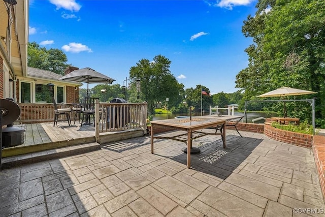 4312 Erlene Ct, Chester, VA 23831 - view of patio with outdoor dining area and a wooden deck