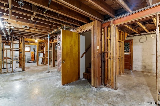 3205 Birchbrook Rd, Henrico, VA 23228 - unfinished below grade area featuring stairs