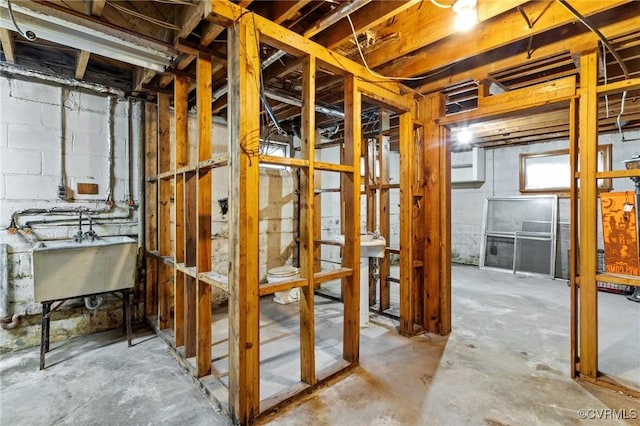 3205 Birchbrook Rd, Henrico, VA 23228 - basement featuring a sink