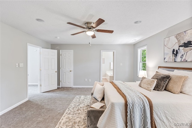 6118 Pond Grass Rd, Mechanicsville, VA 23111 - bedroom featuring carpet floors, a ceiling fan, ensuite bathroom, and a textured ceiling