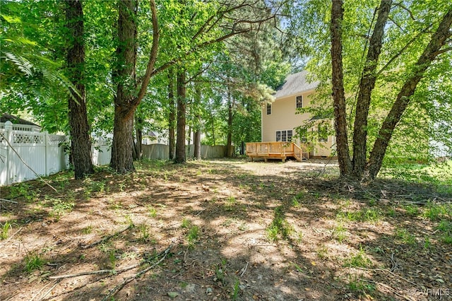 6118 Pond Grass Rd, Mechanicsville, VA 23111 - view of yard featuring a wooden deck