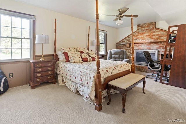 3601 Egan Rd, Chesterfield, VA 23832 - bedroom with light colored carpet, multiple windows, and ceiling fan