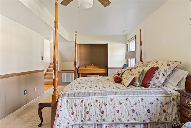 3601 Egan Rd, Chesterfield, VA 23832 - bedroom with carpet floors and a ceiling fan