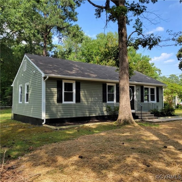 3017 Wright Rd, Petersburg, VA 23805 - view of front facade featuring roof with shingles and crawl space