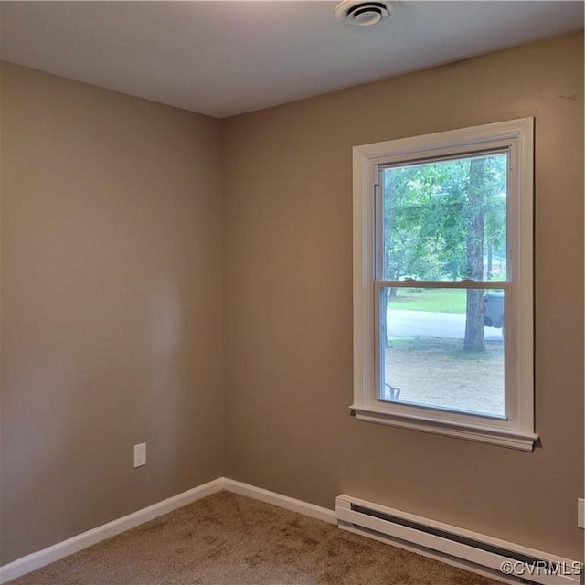 3017 Wright Rd, Petersburg, VA 23805 - empty room with a baseboard radiator and carpet