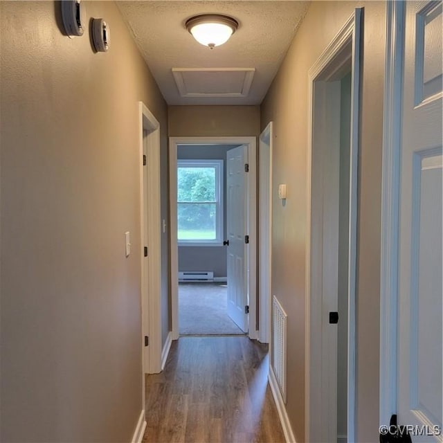 3017 Wright Rd, Petersburg, VA 23805 - corridor featuring wood finished floors and a baseboard radiator