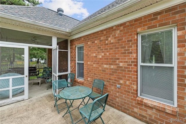 9316 Crossover Dr, Mechanicsville, VA 23116 - view of patio featuring a ceiling fan