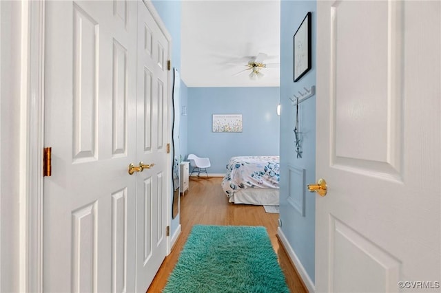 9316 Crossover Dr, Mechanicsville, VA 23116 - hallway featuring light wood-type flooring and baseboards