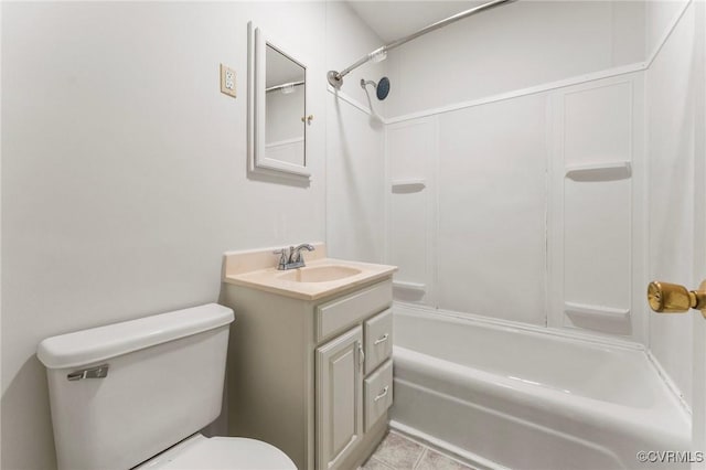 5984 Canterbury Rd, Walkerton, VA 23177 - full bathroom with vanity, shower / bath combination, and tile patterned flooring