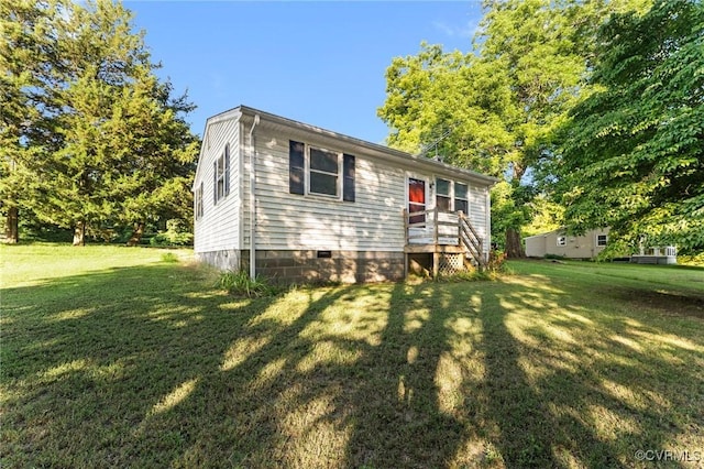 5994 Canterbury Rd, Walkerton, VA 23177 - view of front of property featuring crawl space and a front lawn