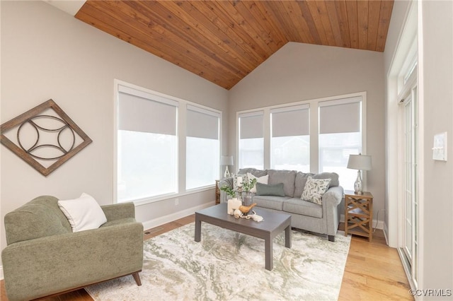 5024 Rivermere Ln, Glen Allen, VA 23059 - living area featuring wooden ceiling, lofted ceiling, and light wood-style flooring