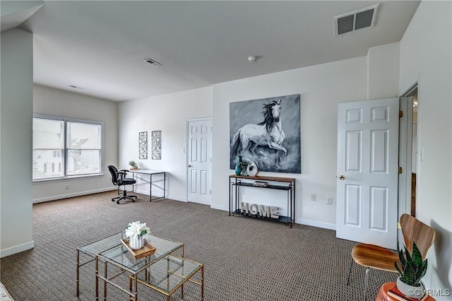 5408 Woolshire Dr, Glen Allen, VA 23059 - living area featuring carpet and an office area