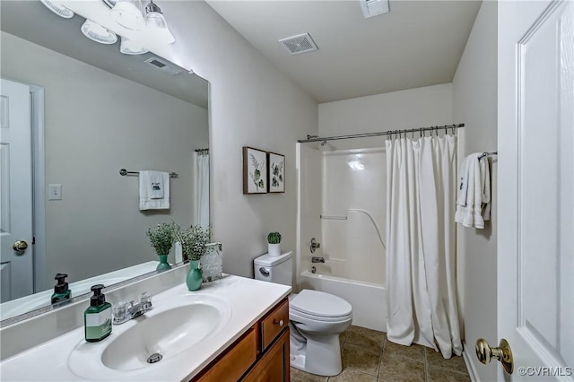 5408 Woolshire Dr, Glen Allen, VA 23059 - bathroom featuring vanity, tile patterned flooring, and shower / tub combo