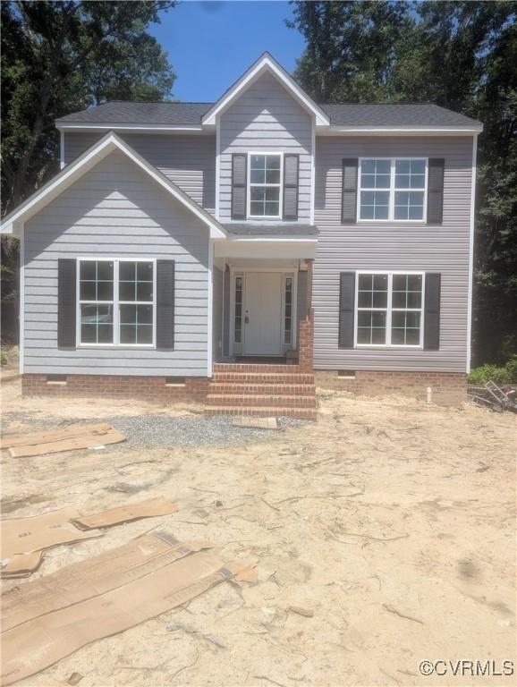 7308 Yatesdale Dr, Chesterfield, VA 23832 - view of front of house with crawl space and a porch