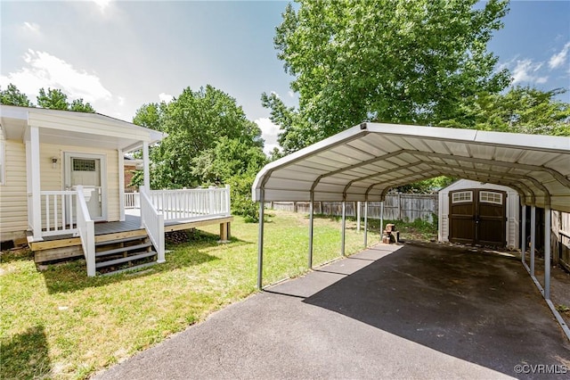 9286 Hungary Rd, Glen Allen, VA 23060 - view of car parking featuring a storage shed and a detached carport