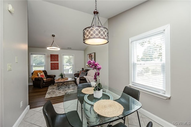 9286 Hungary Rd, Glen Allen, VA 23060 - dining space featuring lofted ceiling and light tile patterned floors