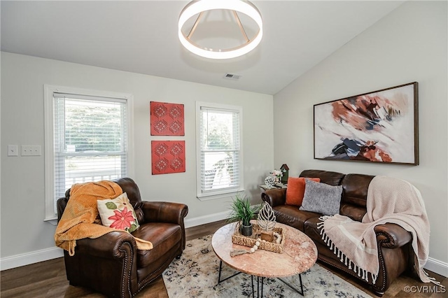 9286 Hungary Rd, Glen Allen, VA 23060 - living room with wood finished floors, plenty of natural light, and vaulted ceiling