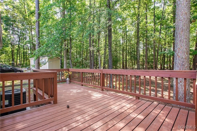 2705 Glen Point Cir, Henrico, VA 23233 - wooden terrace with a shed
