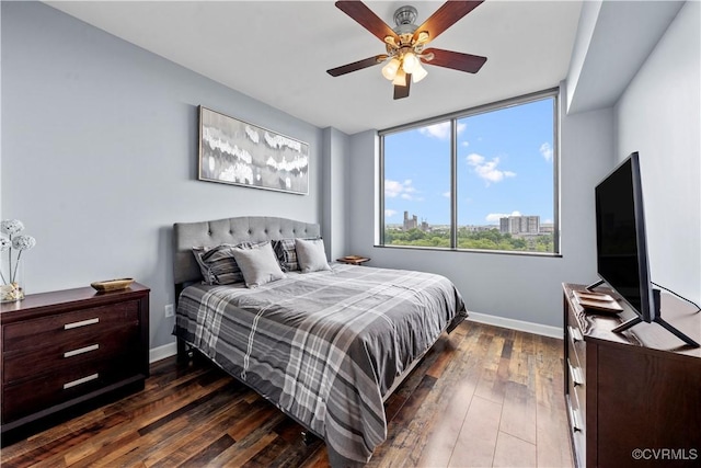 1101 Haxall Pt Unit U712, Richmond, VA 23219 - bedroom featuring hardwood / wood-style flooring and ceiling fan