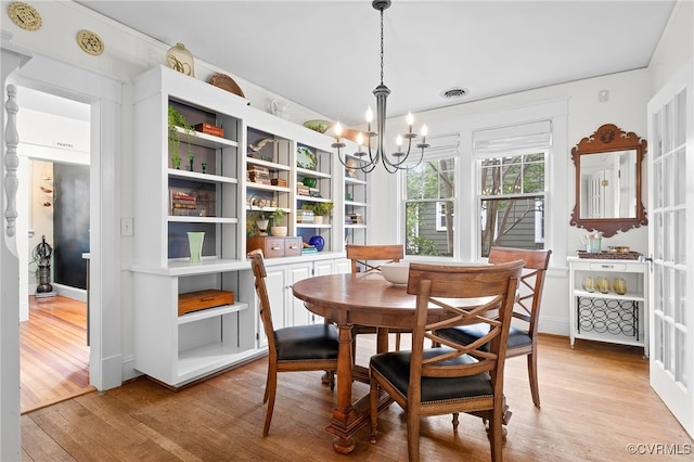 4006 Chevy Chase St, Richmond, VA 23227 - dining area with a chandelier and light wood-style floors
