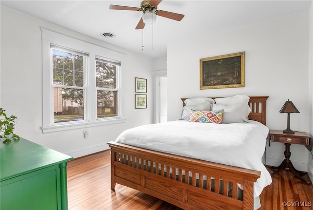 4006 Chevy Chase St, Richmond, VA 23227 - bedroom with light wood-style flooring and ceiling fan