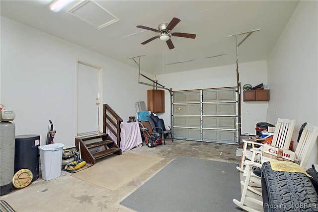 8187 Lord Fairfax Cir, Gloucester, VA 23061 - garage with a ceiling fan