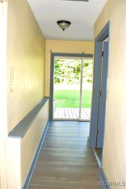 1642 Free State Rd, Meherrin, VA 23954 - hall featuring baseboards and wood finished floors