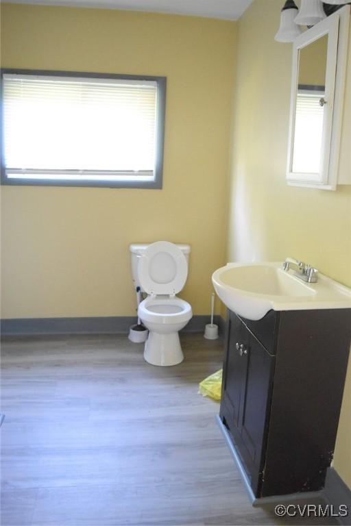 1642 Free State Rd, Meherrin, VA 23954 - bathroom featuring vanity and wood finished floors