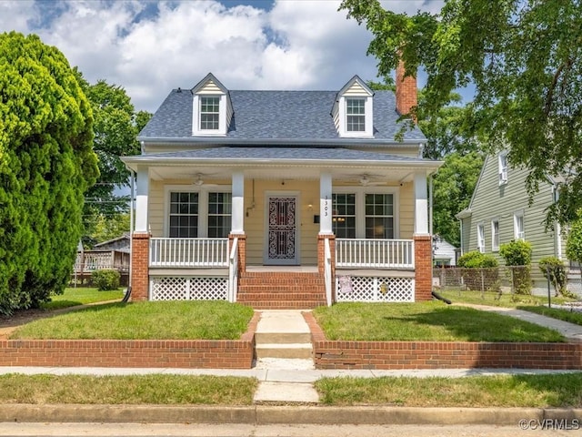 3303 Woodrow Ave, Richmond, VA 23222 - view of front of property featuring a porch, roof with shingles, and a chimney